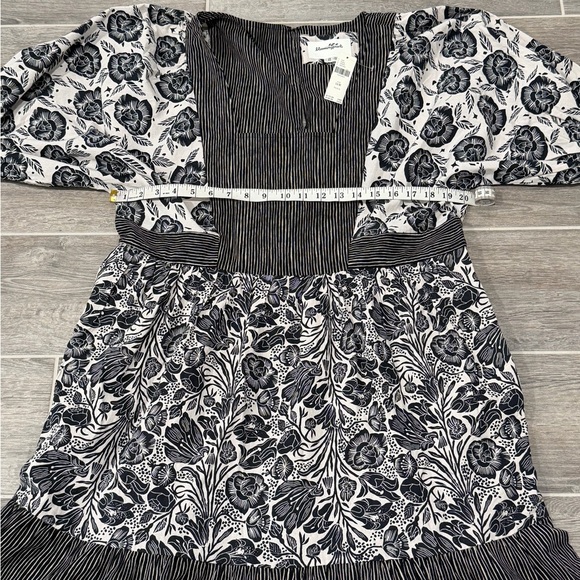 NWT! Anthropologie | Blooming Print Cotton Adrienne Flounced Midi Dress Size 16W - Picture 14 of 16
